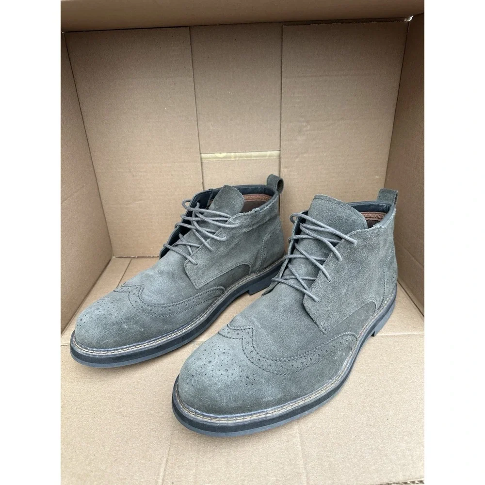 Timberland Squall Canyon Wingtip Chukka Boots Gray Suede Men's Size 12 Rugged
